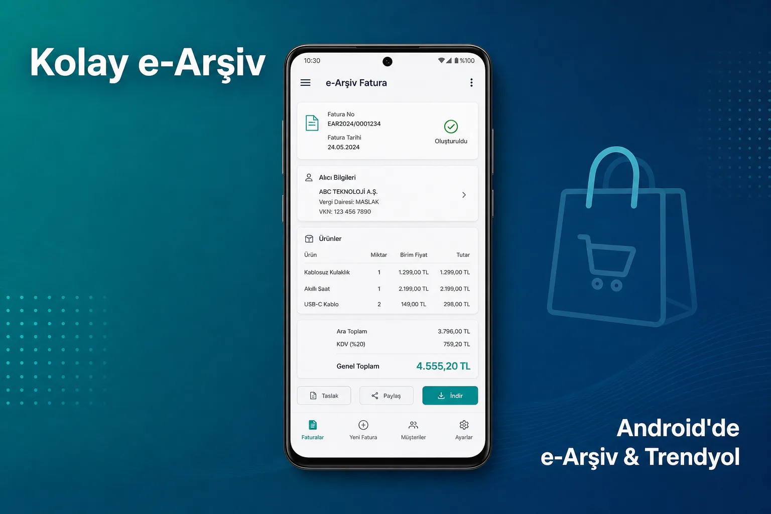 e-Arşiv fatura telefondan nasıl kesilir?